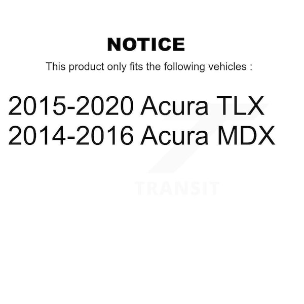 Front Disc Brake Rotors Pair For Acura MDX TLX